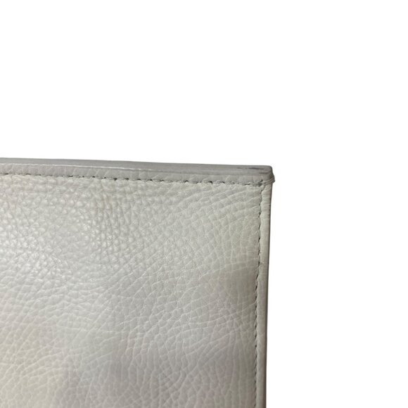 $1795 Balenciaga 2012 Snow White Gold Large Tube L Lock Leather Flap Clutch - Picture 6 of 15